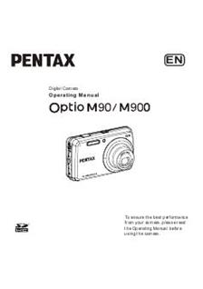 Pentax Optio M900 manual. Camera Instructions.
